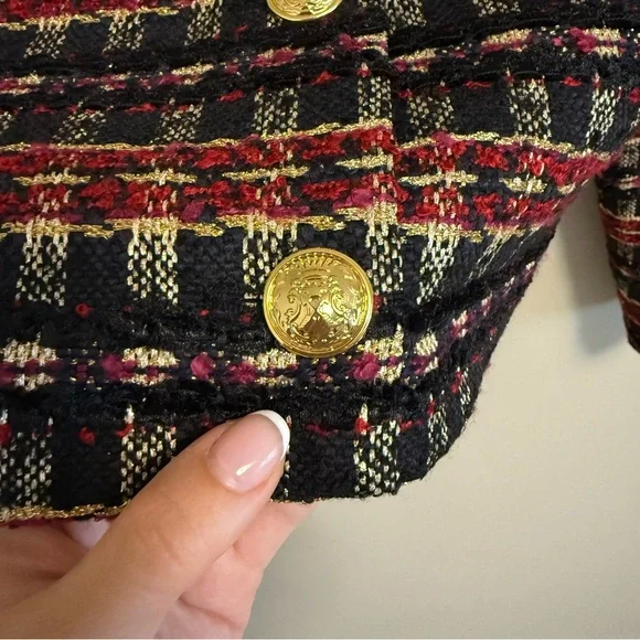 HOUSE OF HARLOW 1960 CROPPED TWEED JACKET - Picture 5 of 7